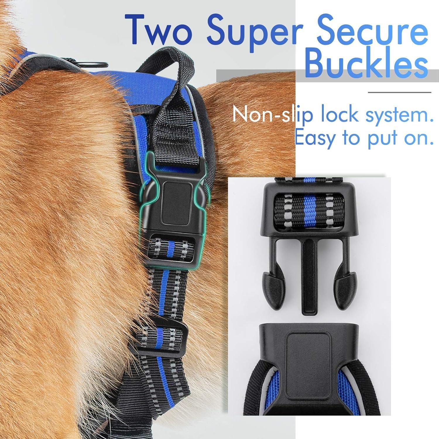 Rabbitgoo No Pull Dog Harness - Dazzling Blue 
