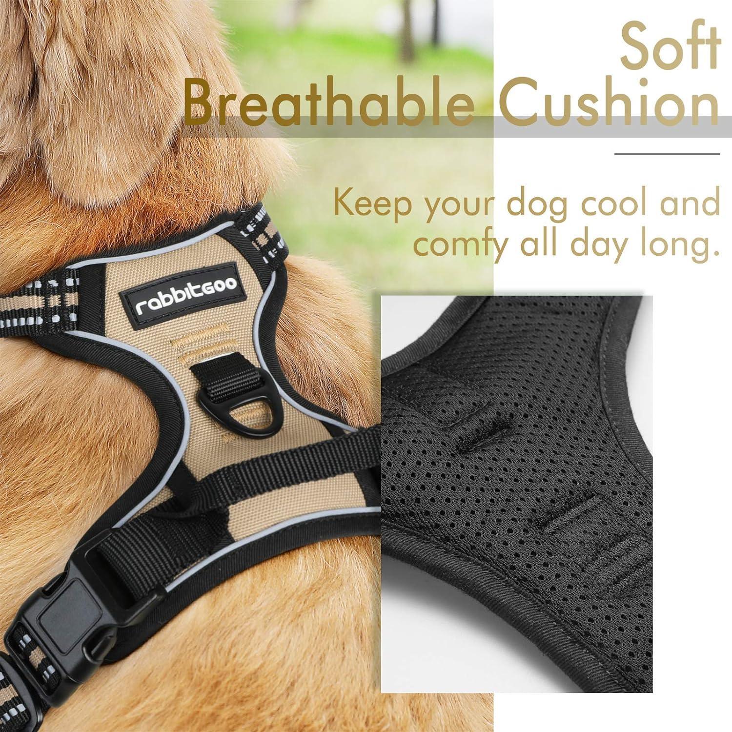 Rabbitgoo No Pull Dog Harness - Beige 