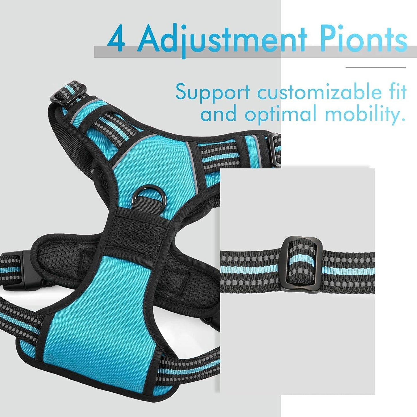 Rabbitgoo No Pull Dog Harness - Blue 