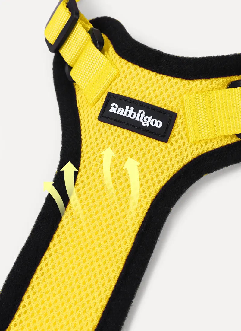 Rabbitgoo Classic Adjustable Cat Harness and Leash Set - Yellow