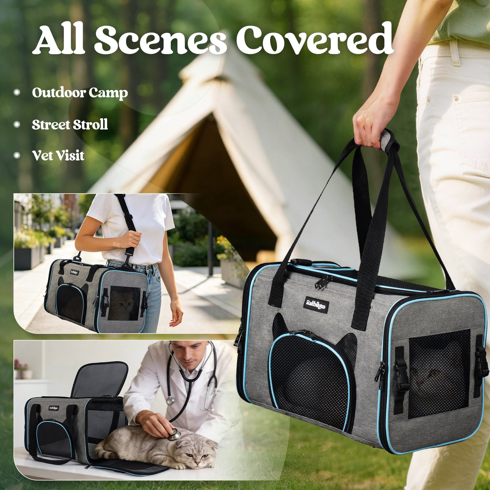Rabbitgoo Fortress Pet Carrier - Meow Bag