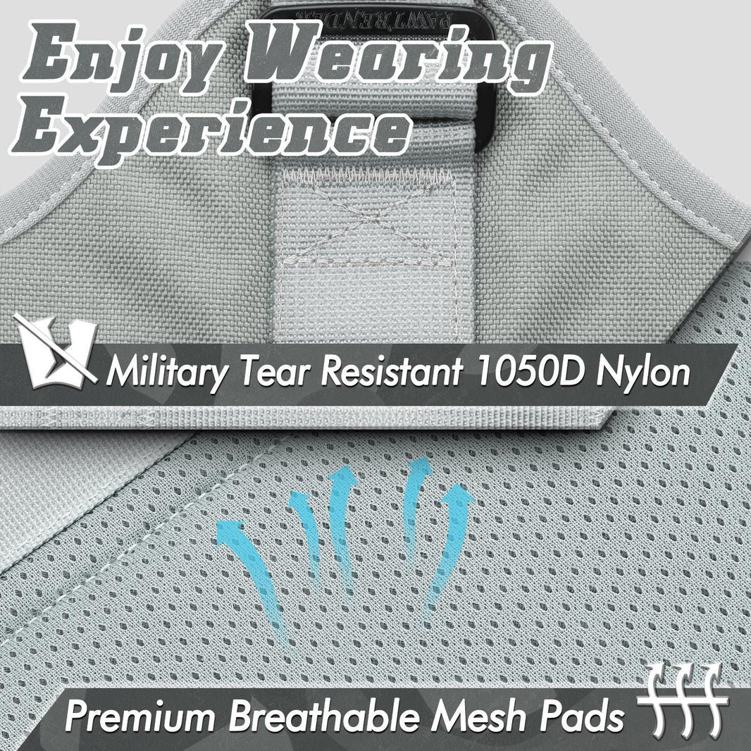 PAWTRENDER Mega Tactical Dog Harness - Grey
