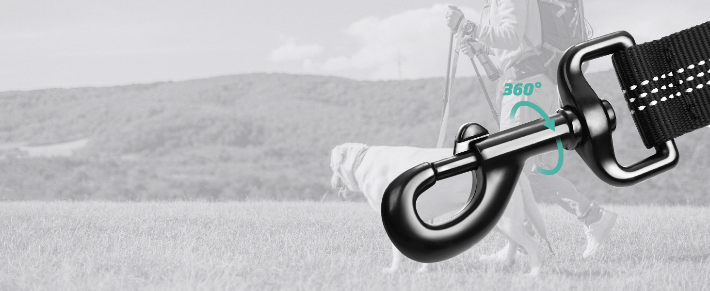 Rabbitgoo dog leash - 360° swivel heavy-duty class