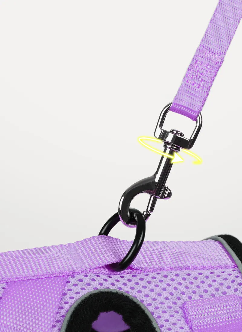 Rabbitgoo Classic Adjustable Cat Harness and Leash Set - Light Purple