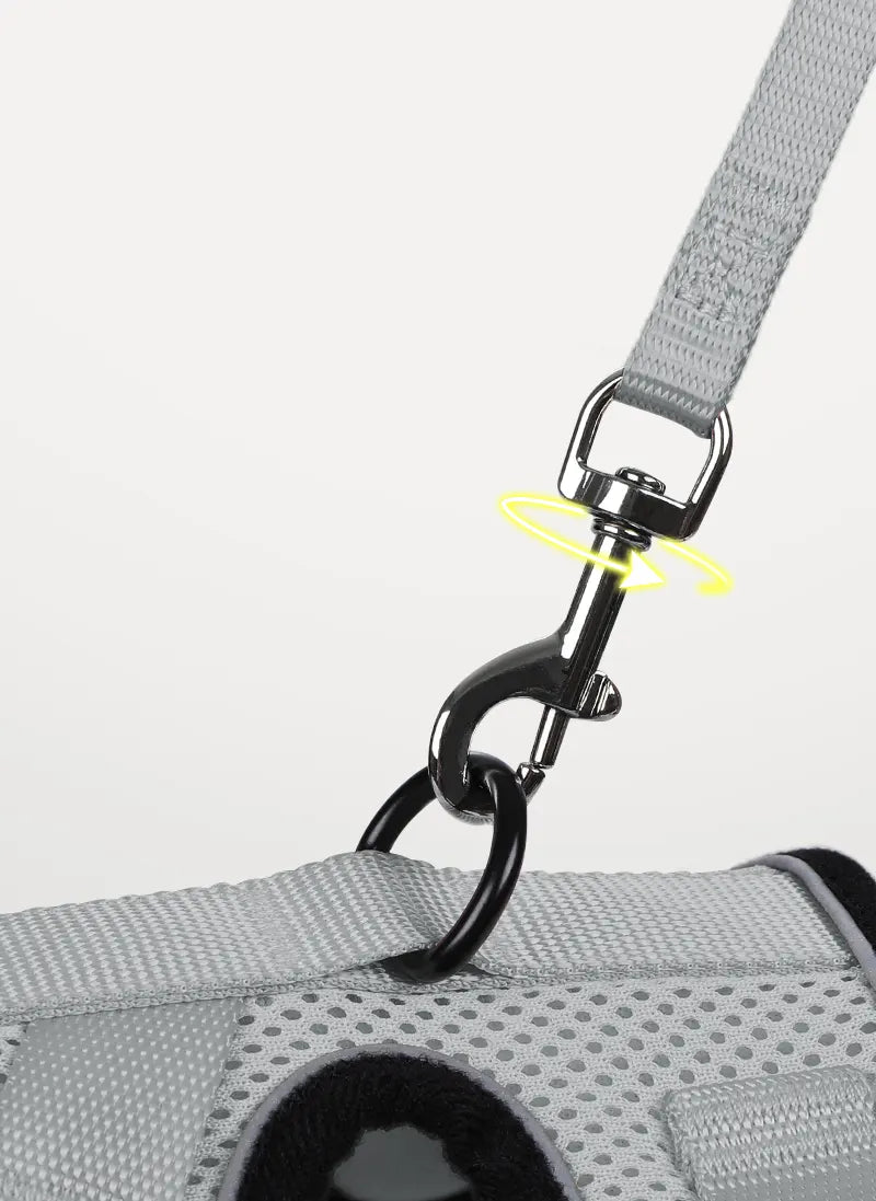 Rabbitgoo Classic Adjustable Cat Harness and Leash Set - Grey