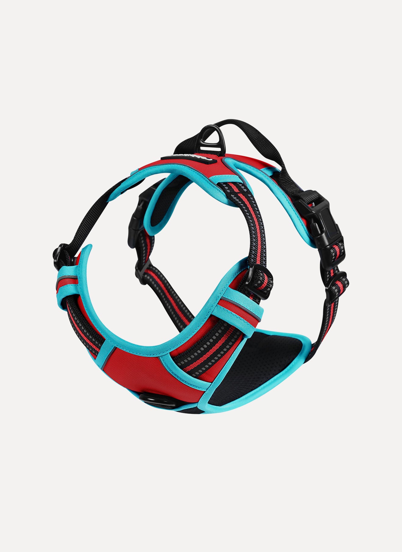 ColorPop Fit No Pull Dog Harness - Red & Teal