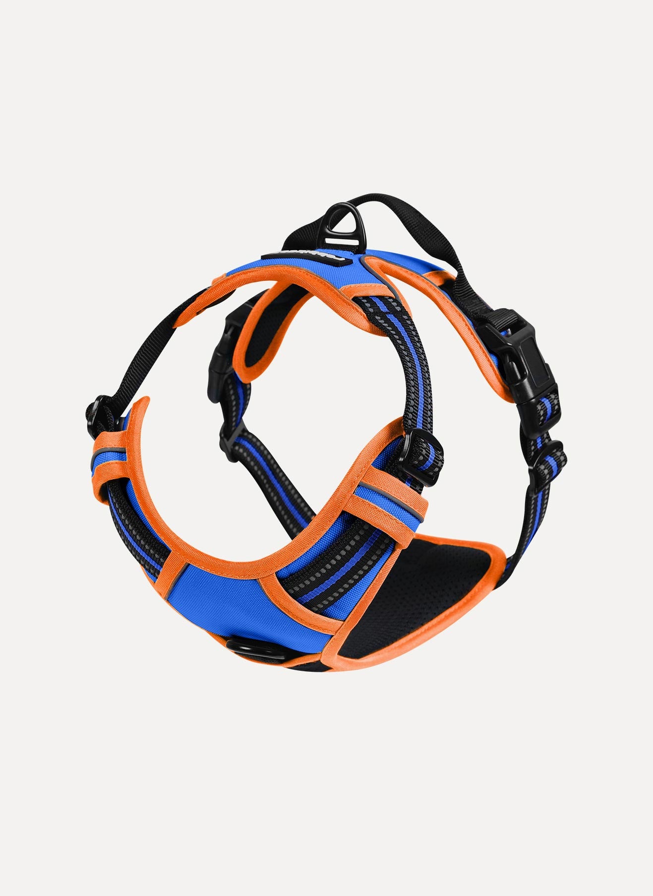 ColorPop Fit No Pull Dog Harness - Orange & Blue