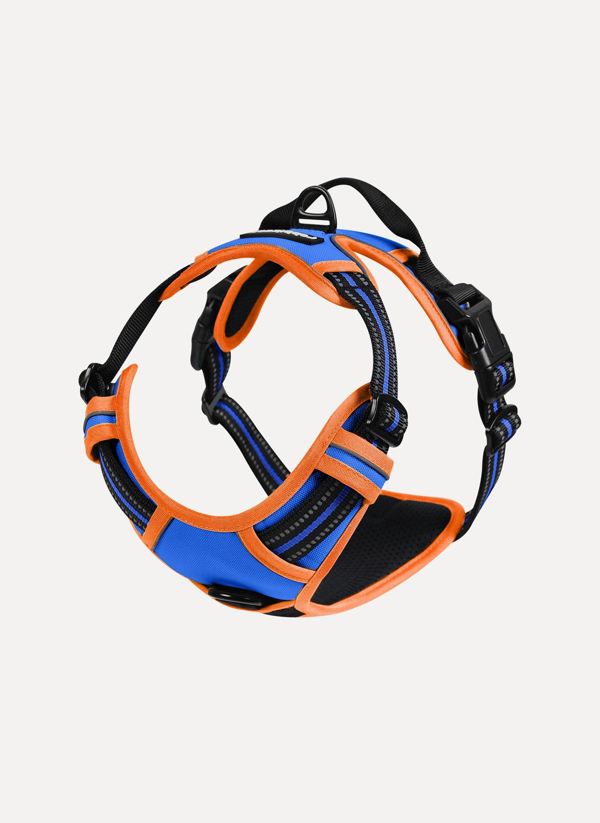 ColorPop Fit No Pull Dog Harness - Orange & Blue