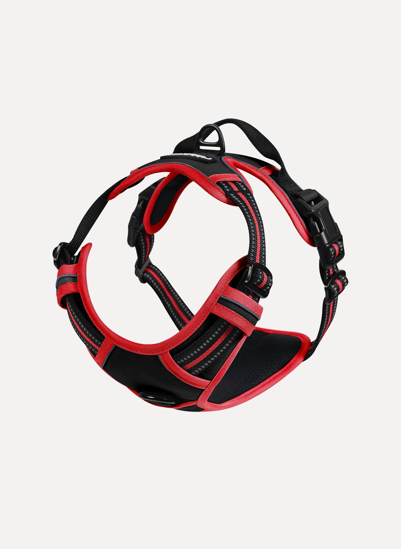ColorPop Fit No Pull Dog Harness - Black & Red