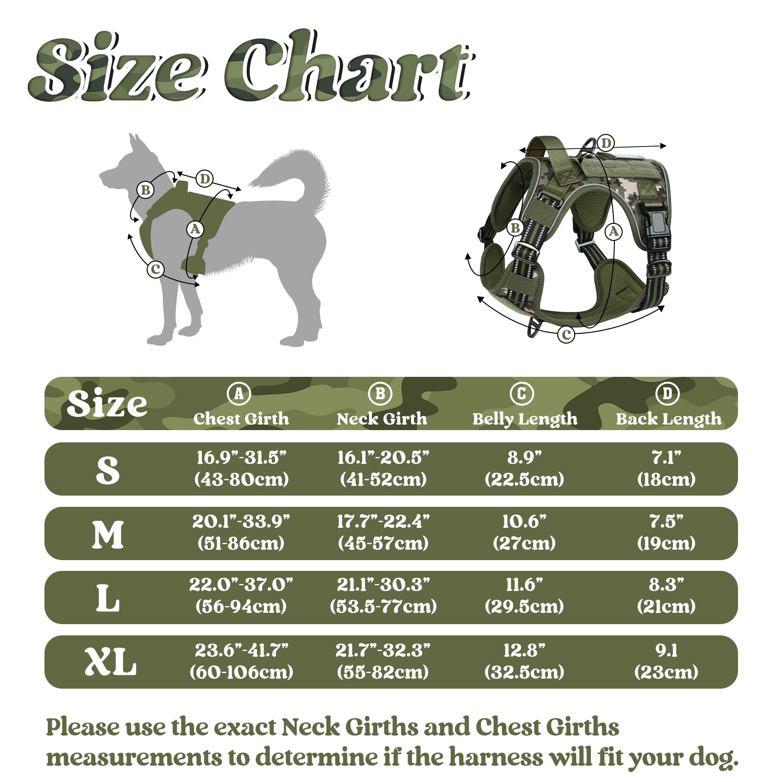 Brown Camo Tactical Dog Harness Leash Set