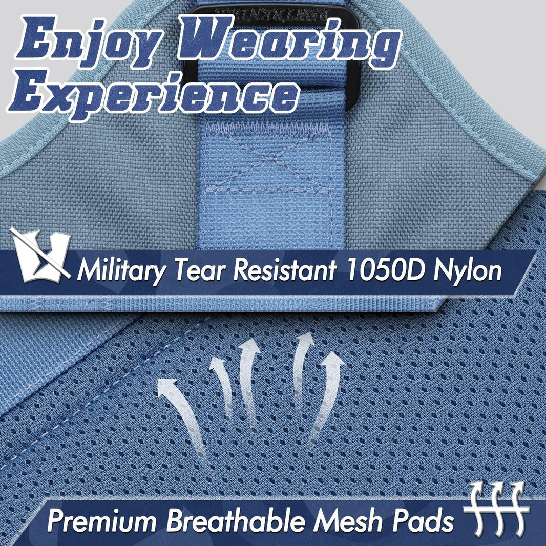 PAWTRENDER Mega Tactical Dog Harness - Blue