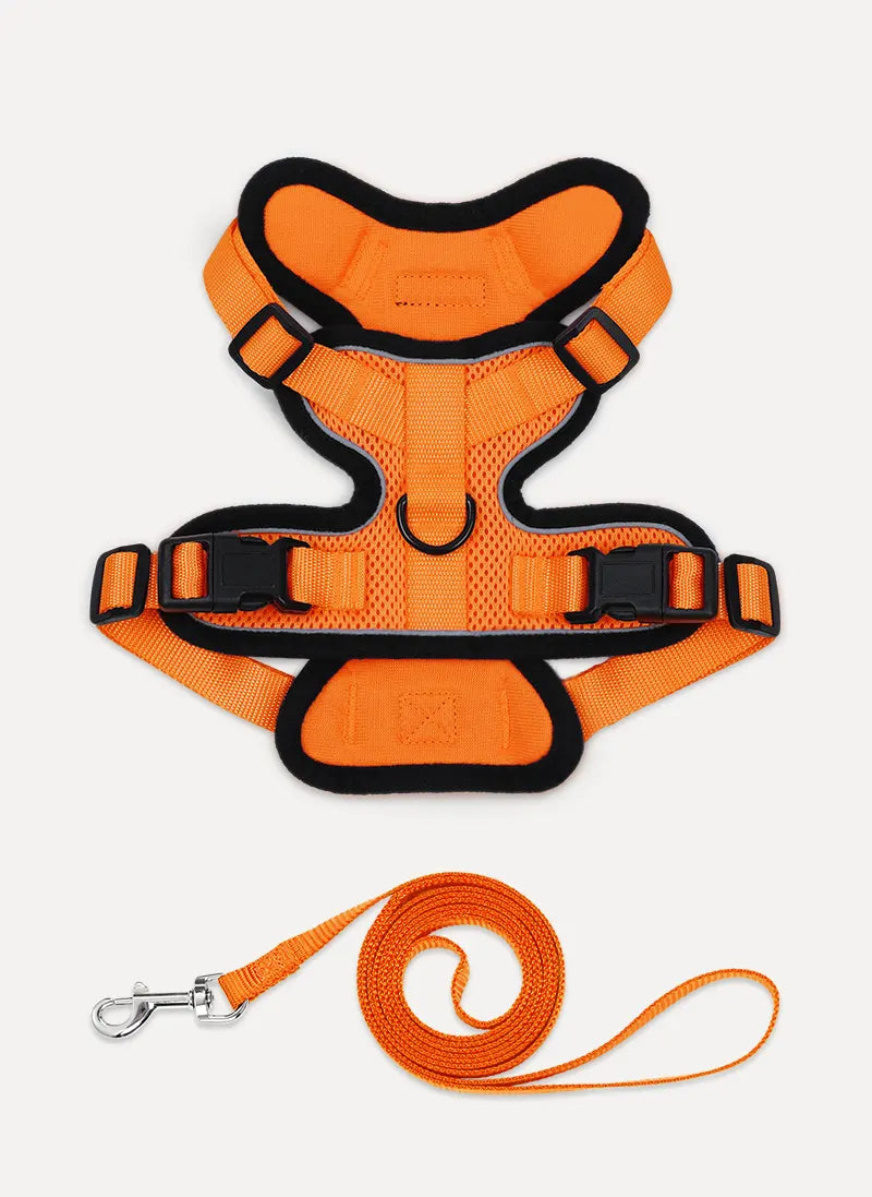 Rabbitgoo Classic Adjustable Cat Harness and Leash Set - Orange