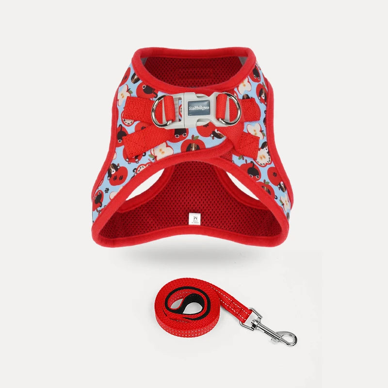 Minifit Small Dog Harness and Leash Set - Apple Pups