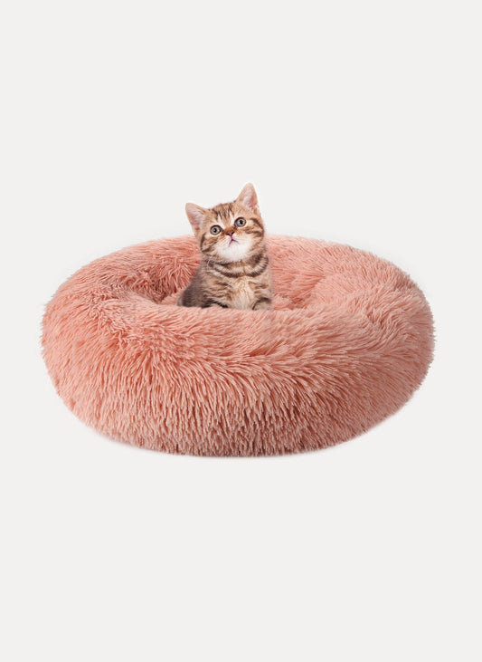 Rabbitgoo Floof Calming 24'' Pet Bed - Pink / 24.0"L x 24.0"W x 5.7"Th