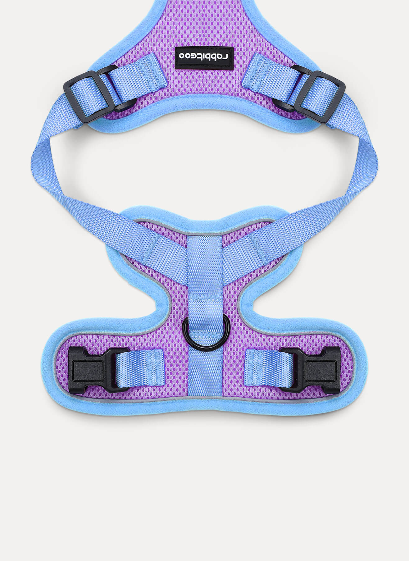Rabbitgoo 2-tone Adjustable cat harness and leash set - Purple & Blue