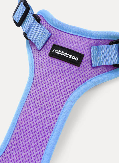 Rabbitgoo 2-tone Adjustable cat harness and leash set - Purple & Blue