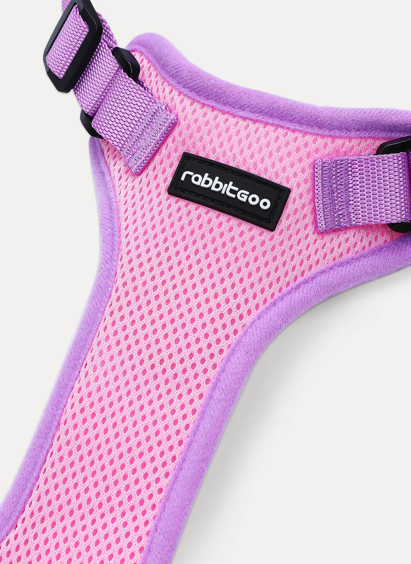Rabbitgoo 2-tone Adjustable cat harness and leash set - Purple & Pink