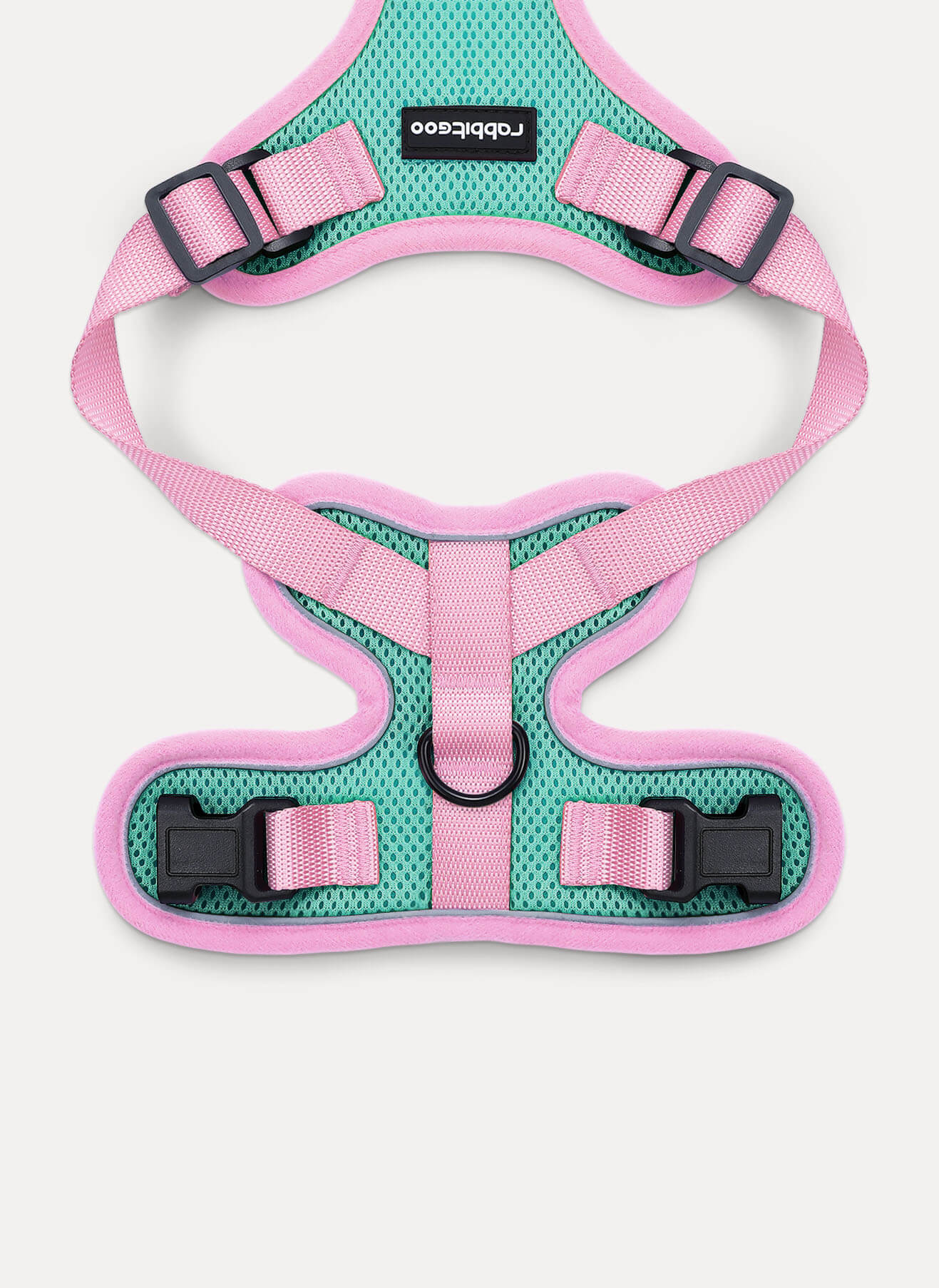 Rabbitgoo 2-tone Adjustable cat harness and leash set - Green & Pink