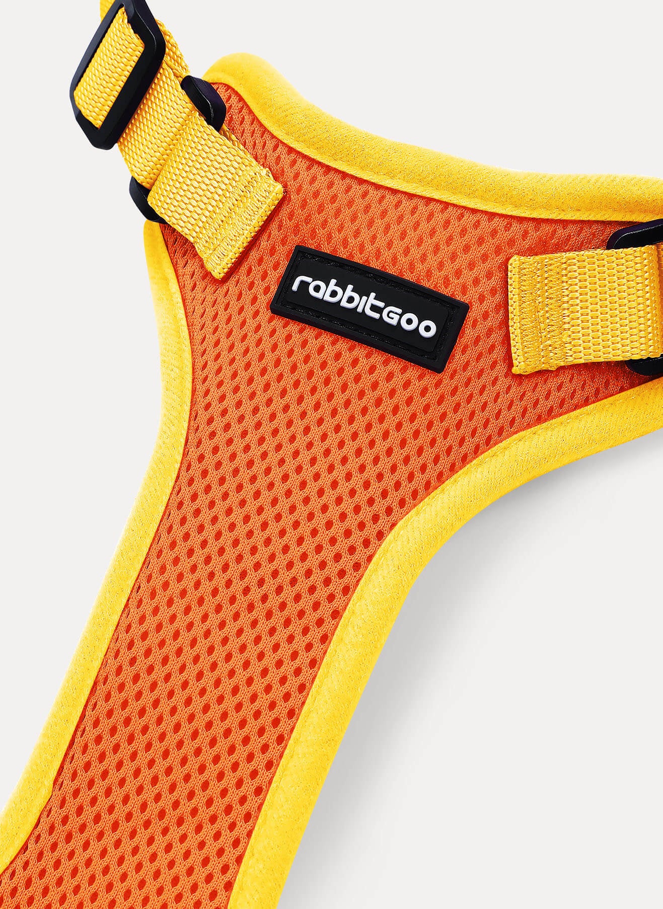 Rabbitgoo 2-tone Adjustable cat harness and leash set - Yellow & Orange