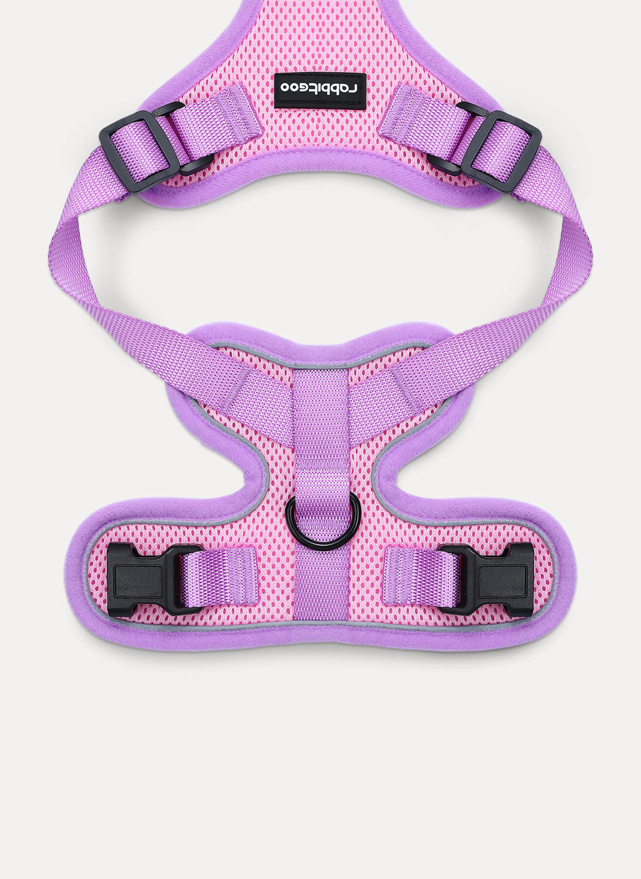 Rabbitgoo 2-tone Adjustable cat harness and leash set - Purple & Pink
