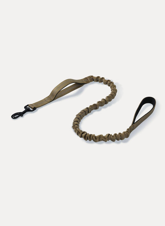 Rabbitgoo Dog Leash with 2 Padded Traffic Control Handles - Tan