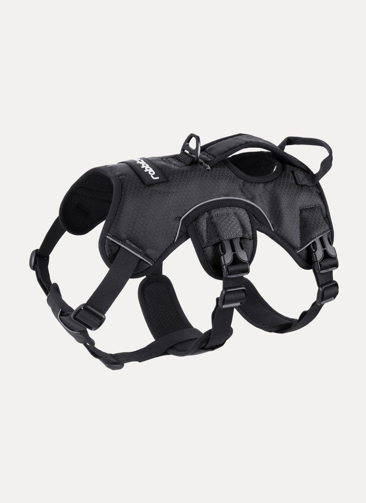Rabbitgoo Large Dog Harness with Handle - Black