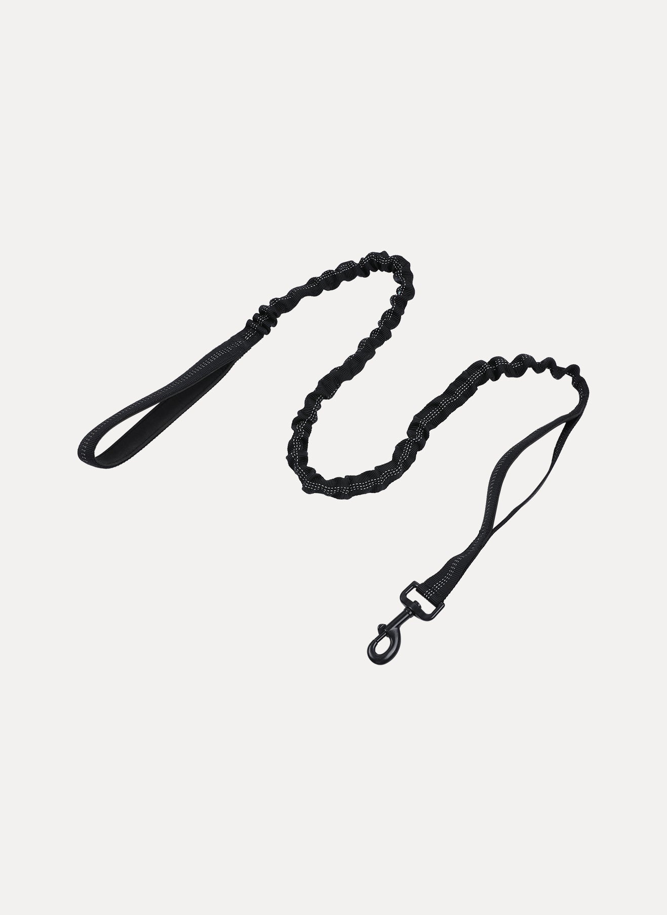 Rabbitgoo Dog Leash with 2 Padded Traffic Control Handles - Black 