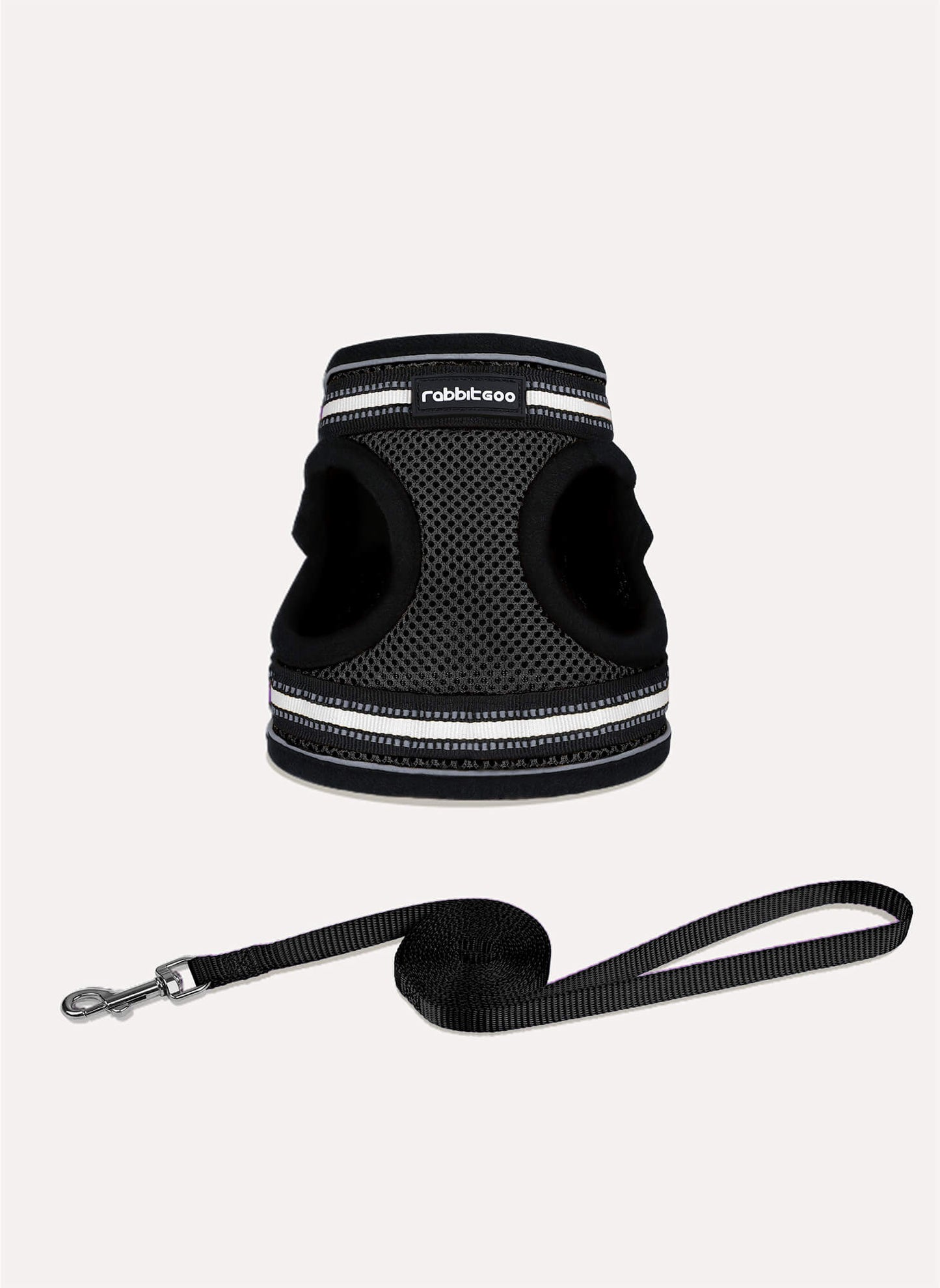 Rabbitgoo Escape Proof Cat Harness and Leash Set, with Reflective Strip - Black