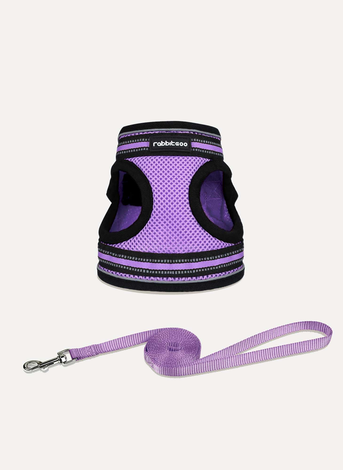 Rabbitgoo Escape Proof Cat Harness and Leash Set - Light Purple