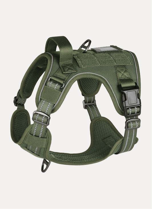 Escape Proof Tactical Dog Vest Harness - Green