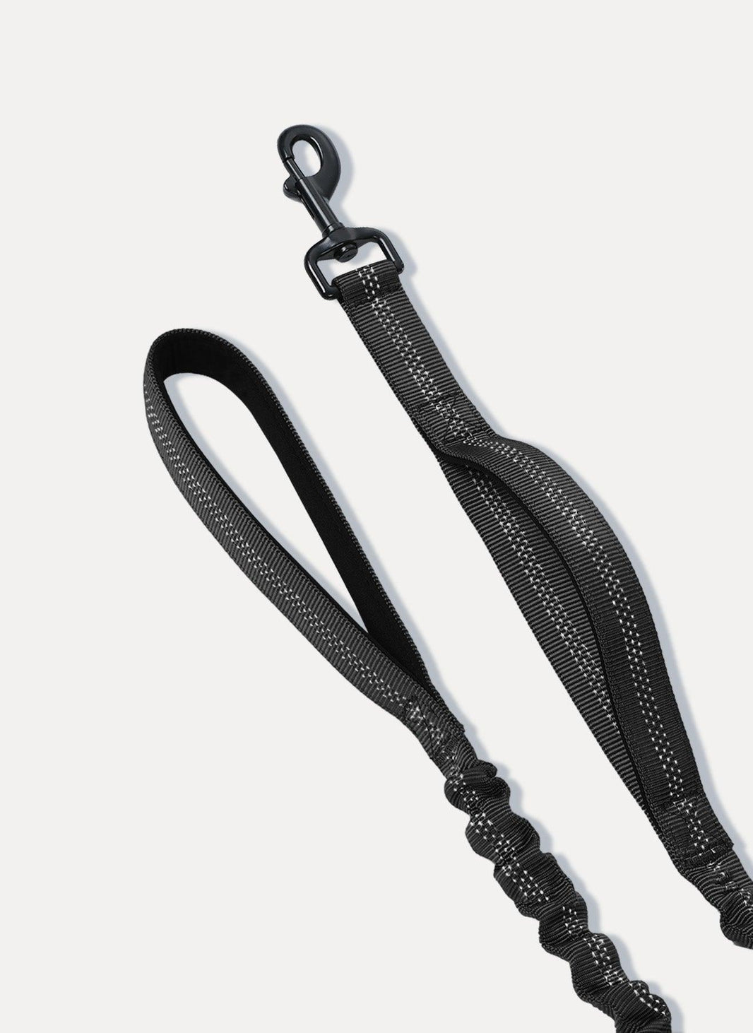 Rabbitgoo Dog Leash with 2 Padded Traffic Control Handles - Black