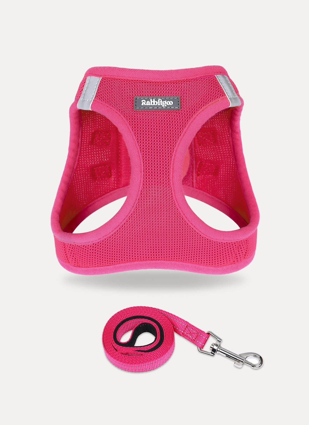 Minifit Small Dog Harness and Leash Set - Rose Red