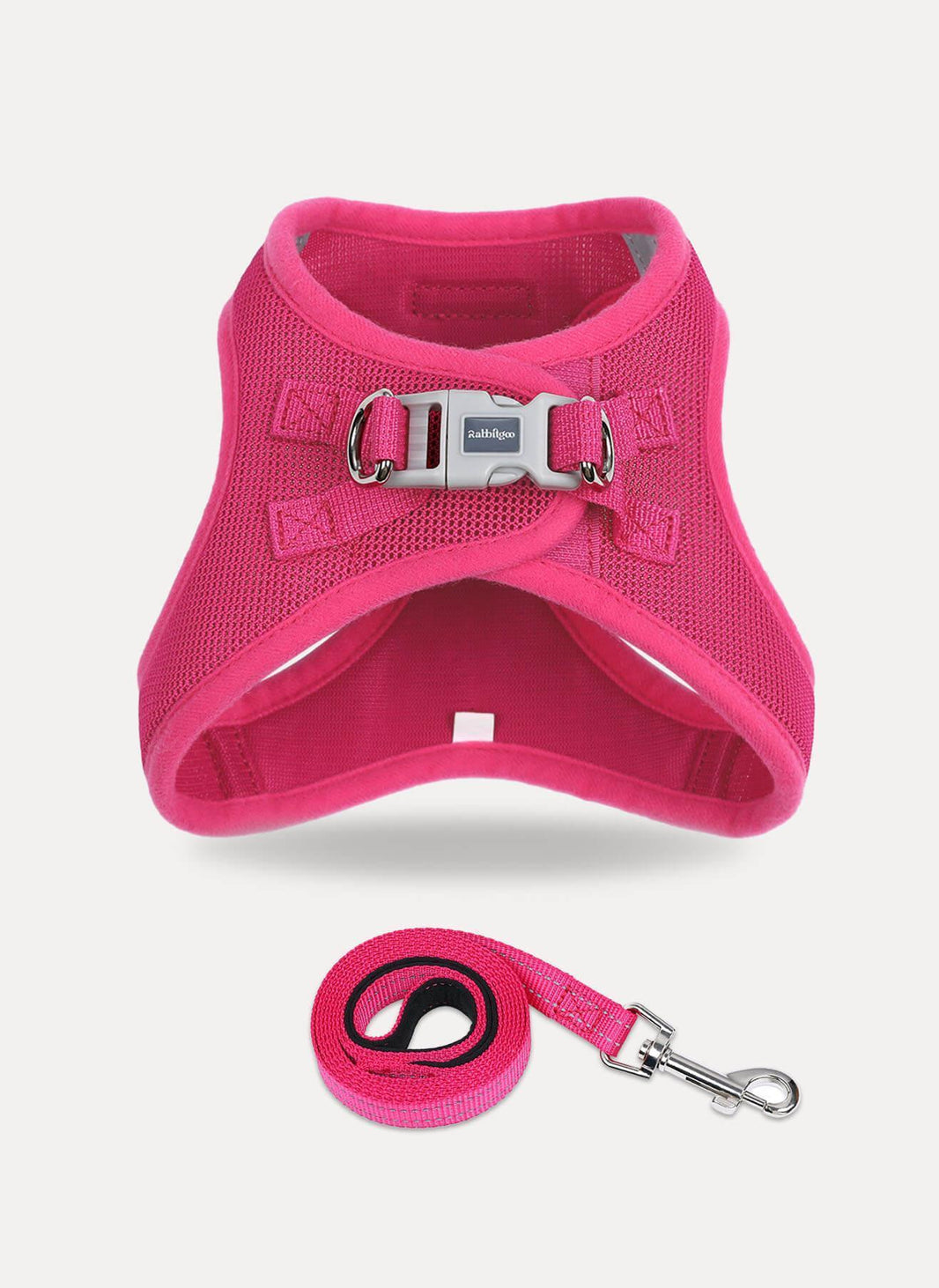 Minifit Small Dog Harness and Leash Set - Rose Red
