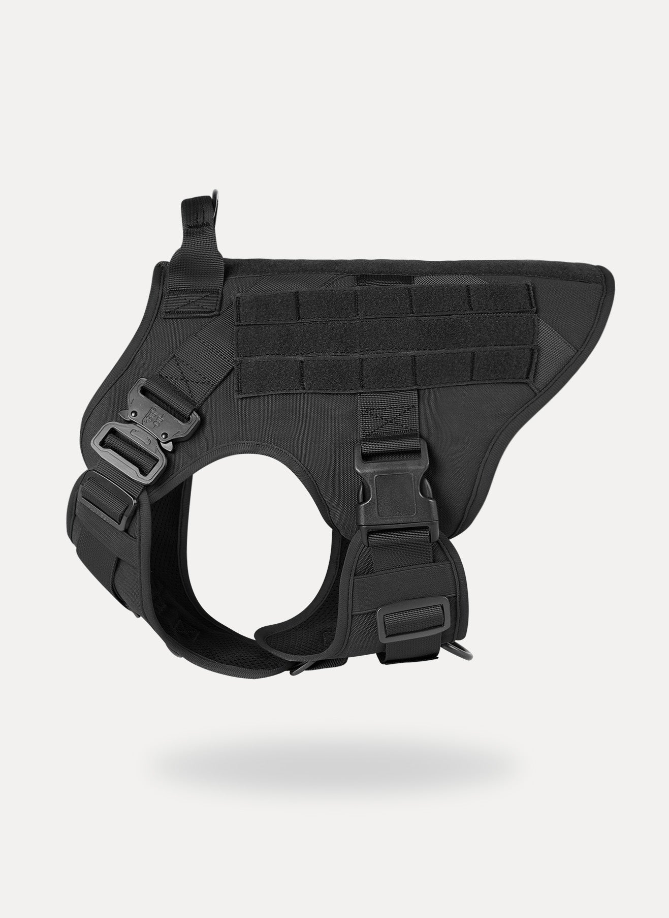 Tactical Dog Harness Vest with Handle - Black 