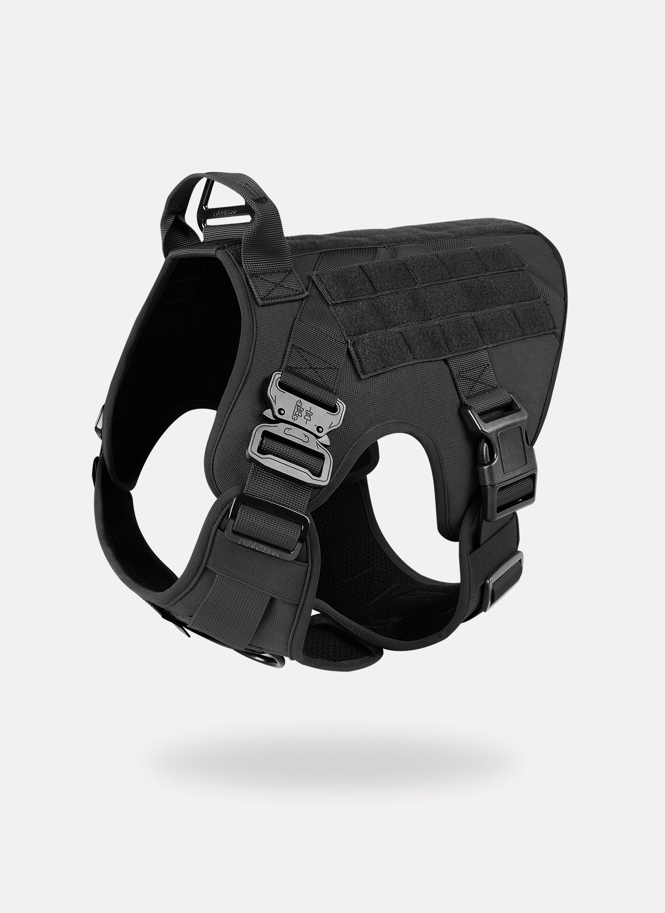 Tactical Dog Harness Vest with Handle - Black 