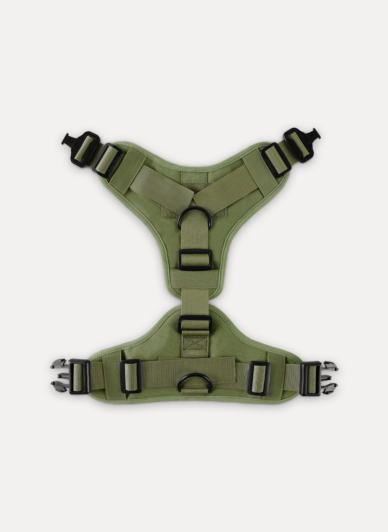 Tactical Dog Harness Vest with Handle - Green