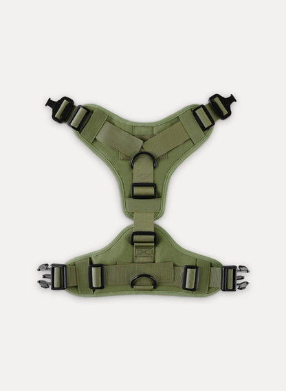 Tactical Dog Harness Vest with Handle - Green