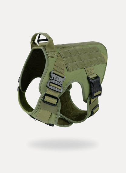 Tactical Dog Harness Vest with Handle - Green