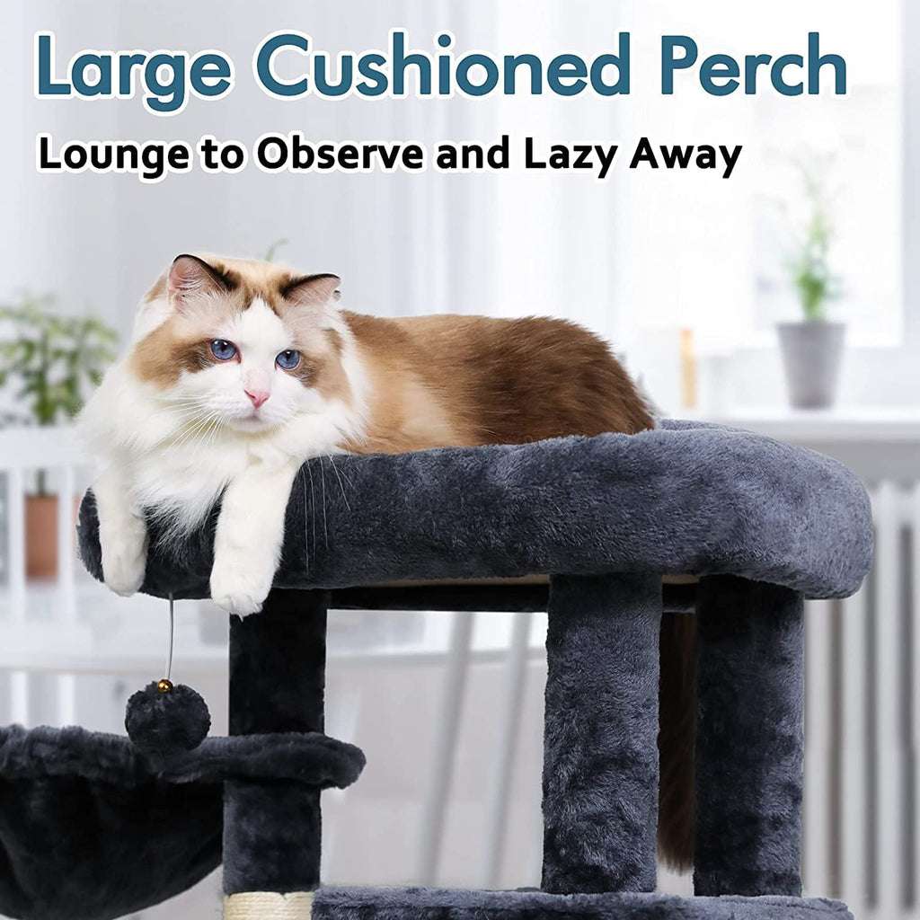 Rabbitgoo 39 Inch Cat Tree Large Plush Perch Cat Condo
