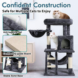 Rabbitgoo 39 Inch Cat Tree Large Plush Perch Cat Condo