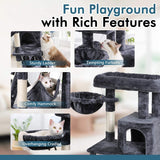 Rabbitgoo 39 Inch Cat Tree Large Plush Perch Cat Condo