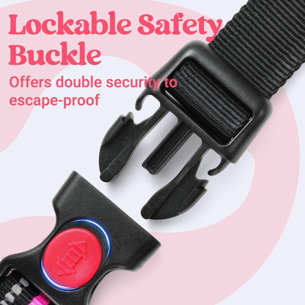 Uplift Pro Adjustable Dog Harness with Neck Buckle - Pink