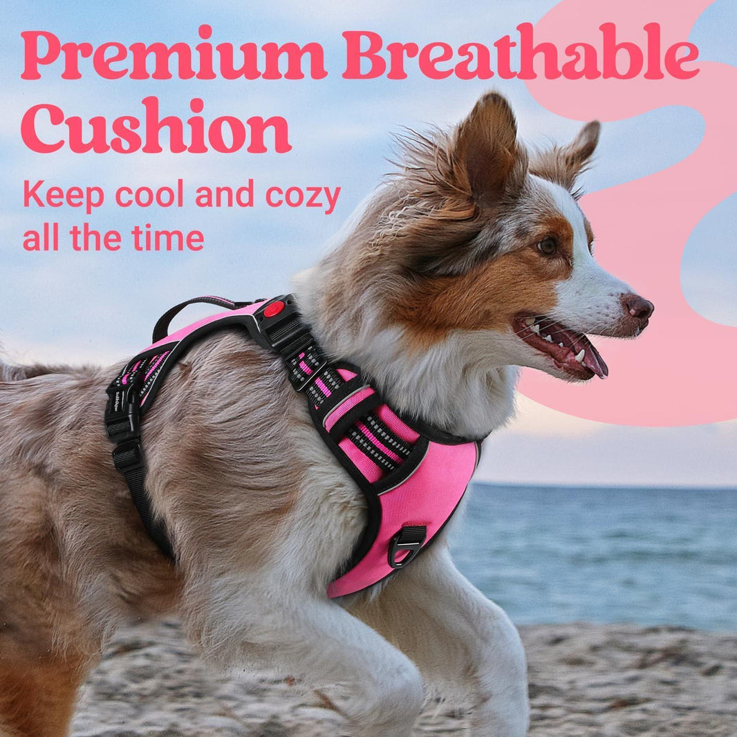 Uplift Pro Adjustable Dog Harness with Neck Buckle - Pink
