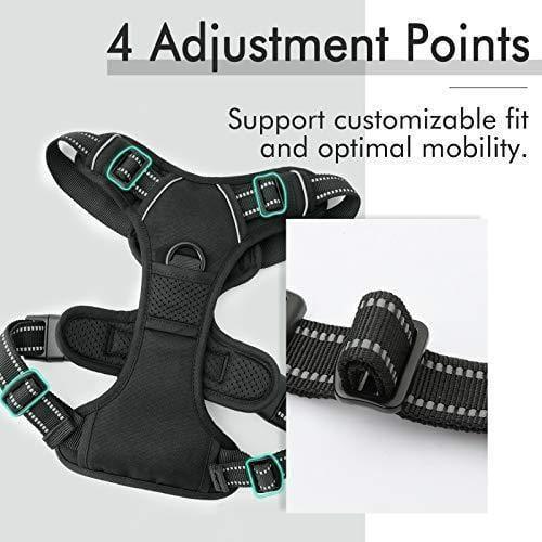 Rabbitgoo No Pull Dog Harness - Black 